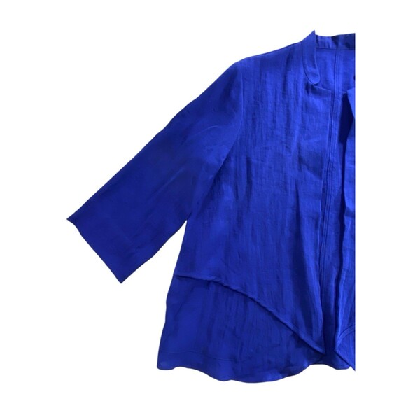 Fridaze Women's Linen Redefined Open Front Cardigan Sweater XL Blue *READ - Picture 12 of 12